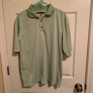 3/$10🌸 Mens' Pale Green Striped Polo M